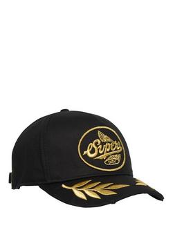 Superdry Cotton Twill Embroidered Cap, Black, Black