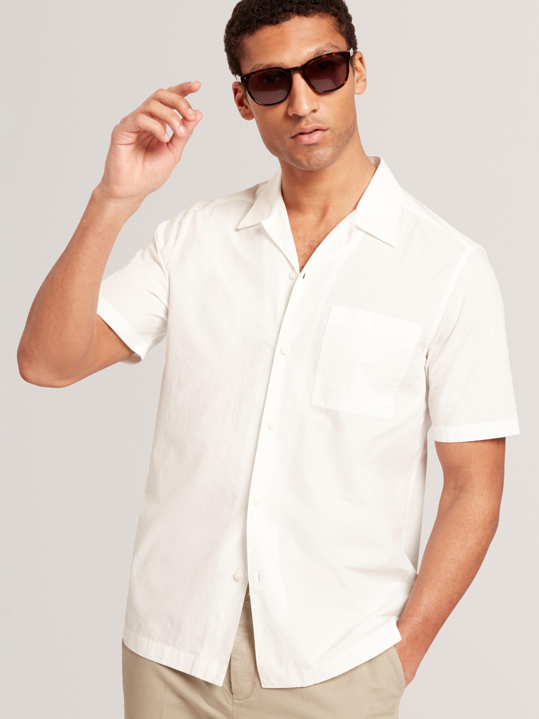 Product image 1 of 11, which shows Ted Baker Radclyf Cotton Regular Fit Shirt, White, S