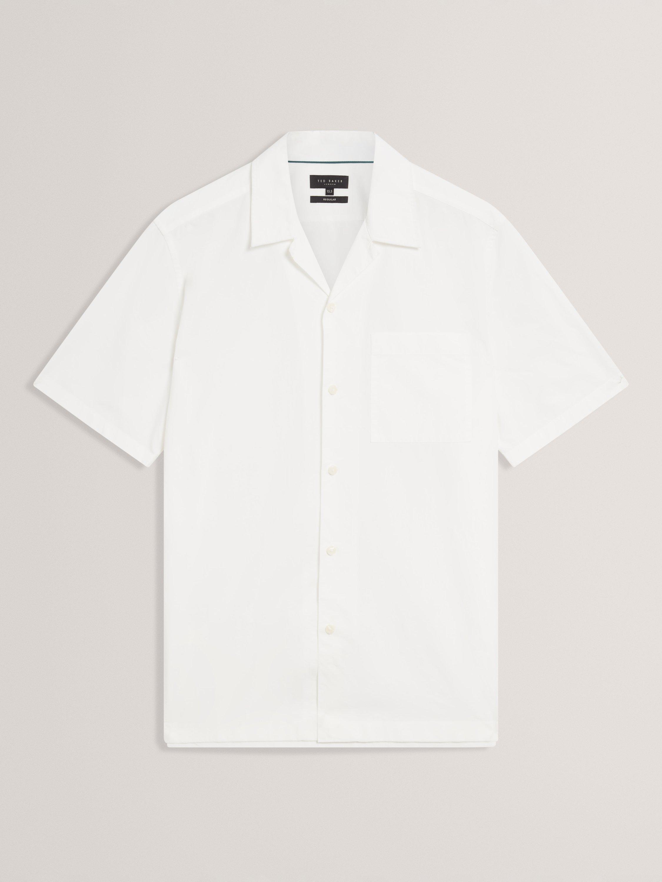 Product image 7 of 11, which shows Ted Baker Radclyf Cotton Regular Fit Shirt, White, S