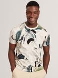 Ted Baker Almoi Cotton Floral Print T-Shirt, Ecru