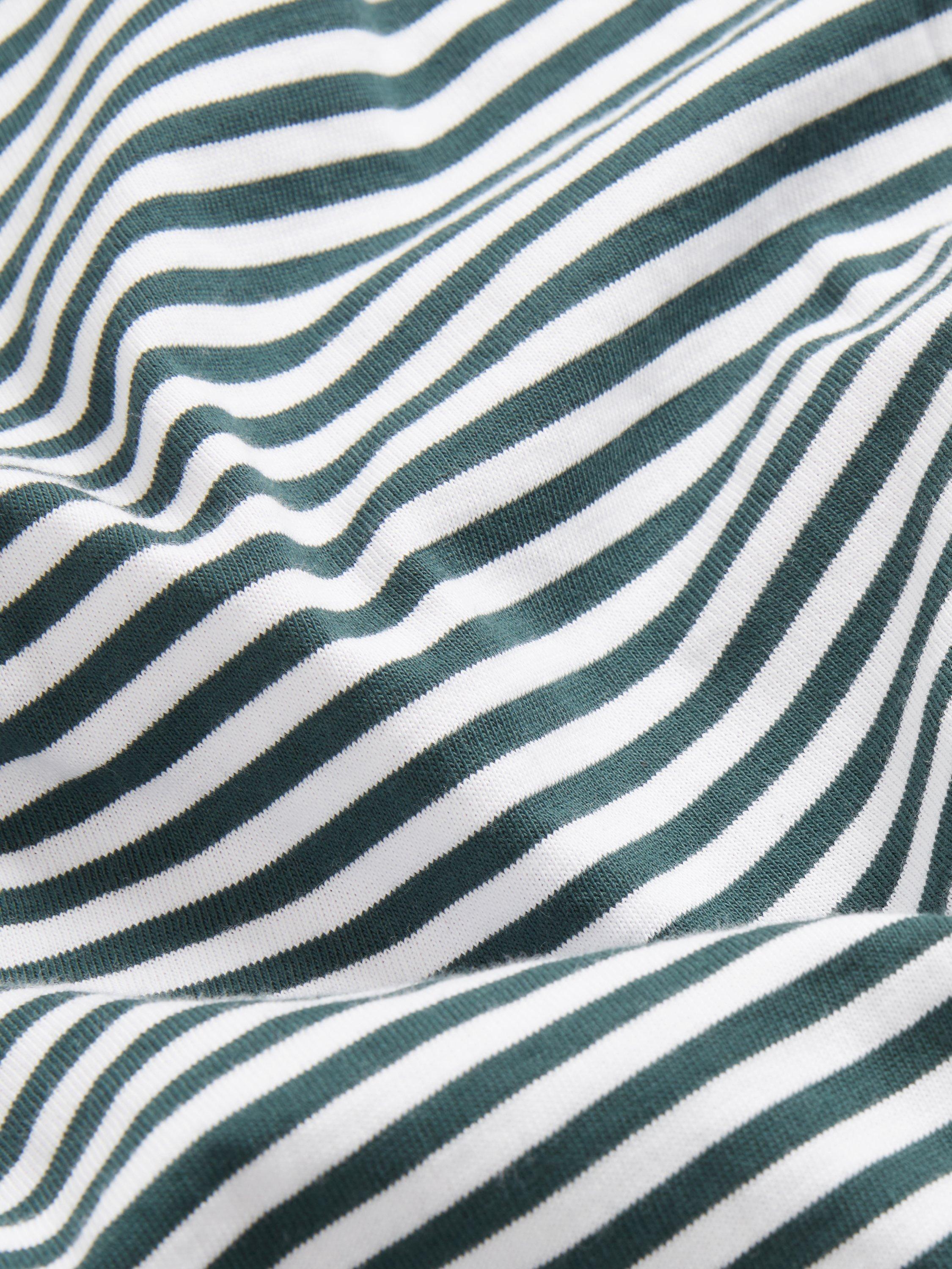 Product image 8 of 8, which shows Ted Baker Ourme Cotton Regular Fit Stripe T-Shirt, Dark Green, S
