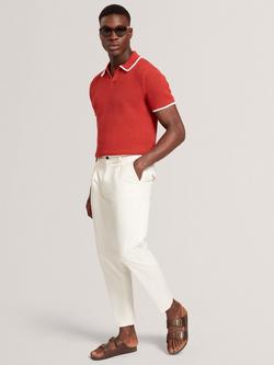 Ted Baker Danite Cotton Stretch Tapered Trousers, Ecru, Ecru