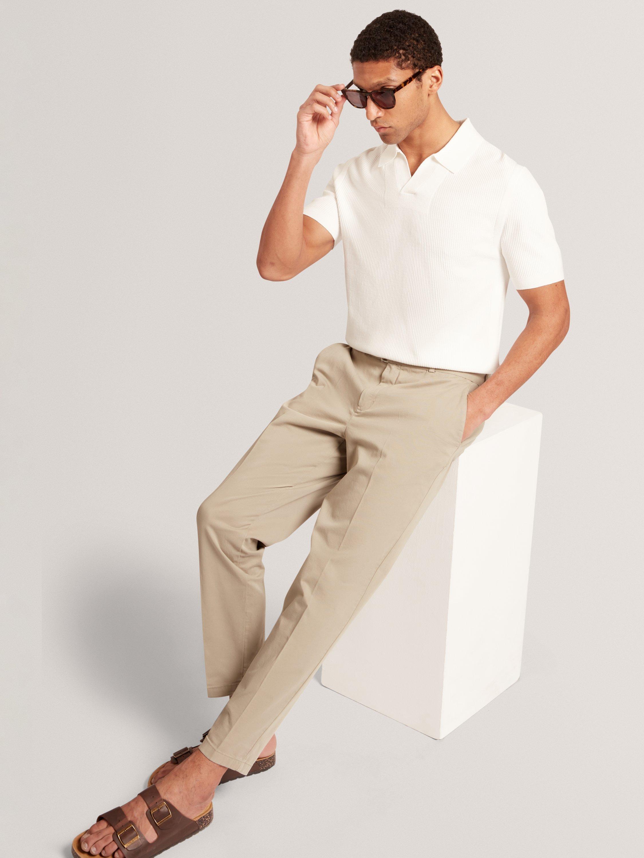 Product image 3 of 7, which shows Ted Baker Armodo Tapered Tailored Trousers, Khaki, 30R