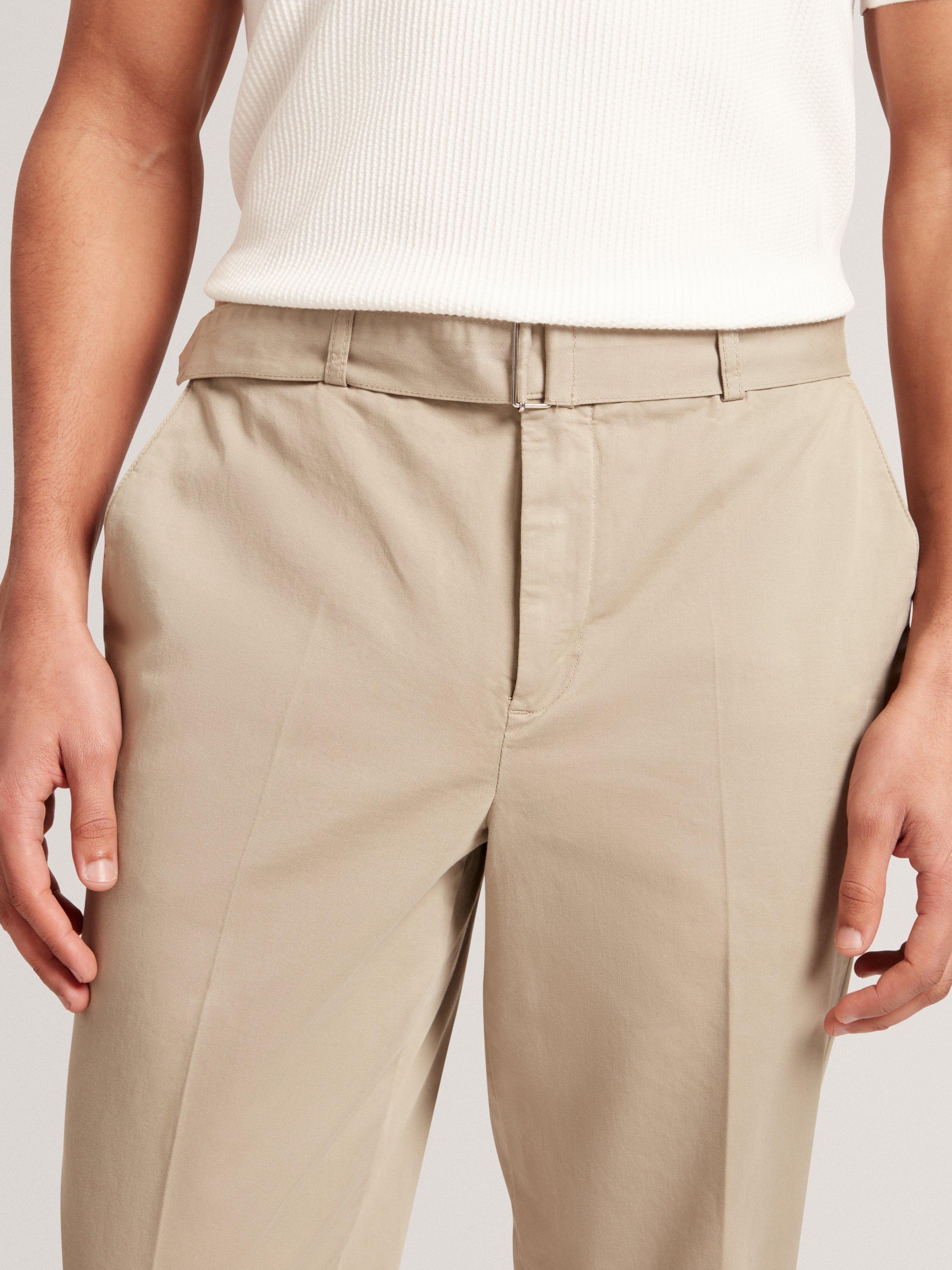 Product image 4 of 7, which shows Ted Baker Armodo Tapered Tailored Trousers, Khaki, 30R