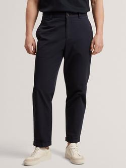 Ted Baker Danite Cotton Stretch Tapered Trousers, Navy - view 2, Navy