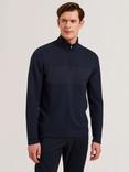 Ted Baker Simonea Regular Fit Contrast Panel Half-Zip Jumper