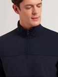 Ted Baker Simonea Regular Fit Contrast Panel Half-Zip Jumper
