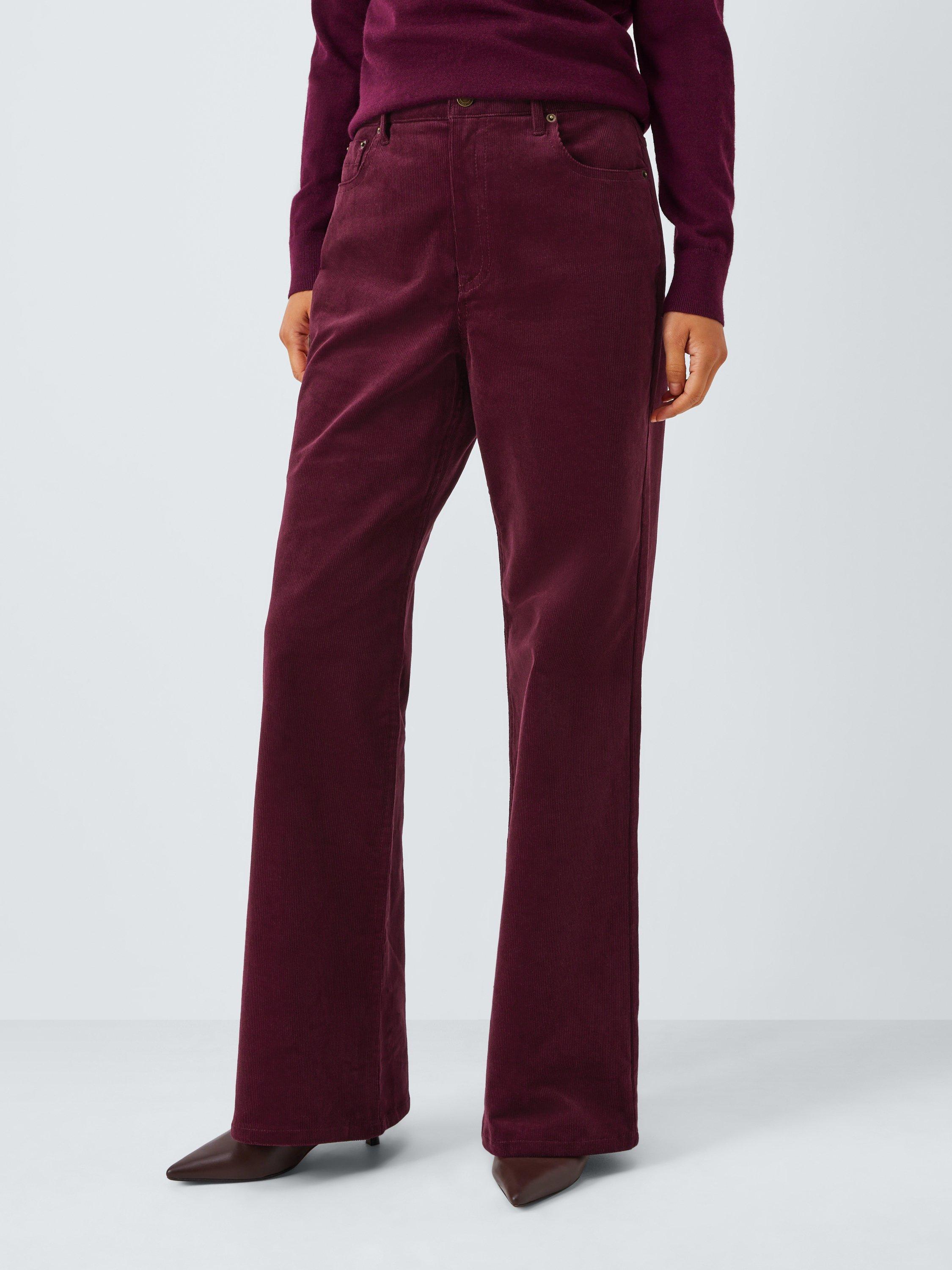 Product image 1 of 6, which shows John Lewis Flared Corduroy Trousers, Fig, 12