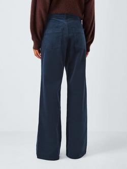 John Lewis Flared Corduroy Trousers - view 2, Navy