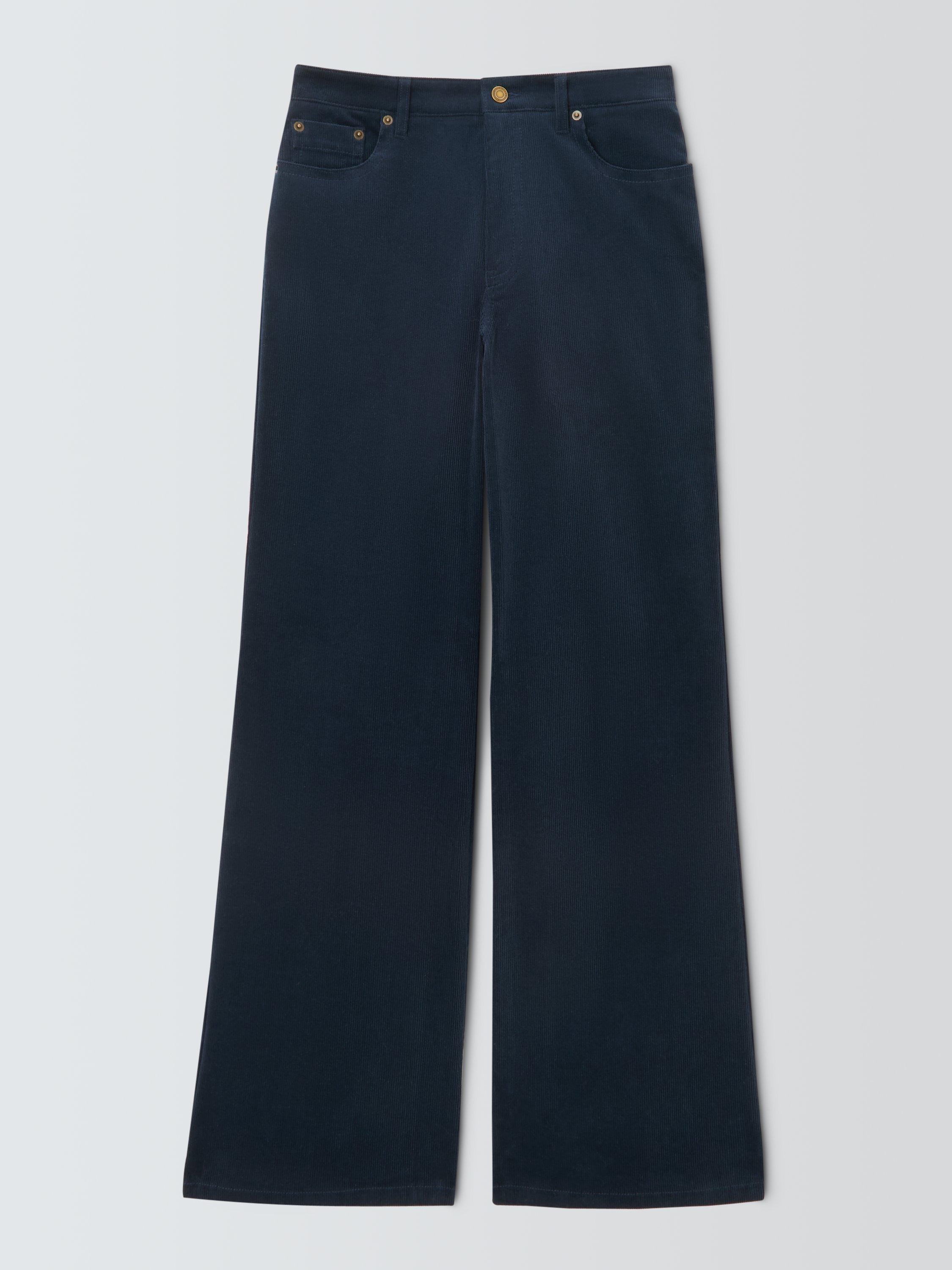 Product image 4 of 6, which shows John Lewis Flared Corduroy Trousers, Navy, 10