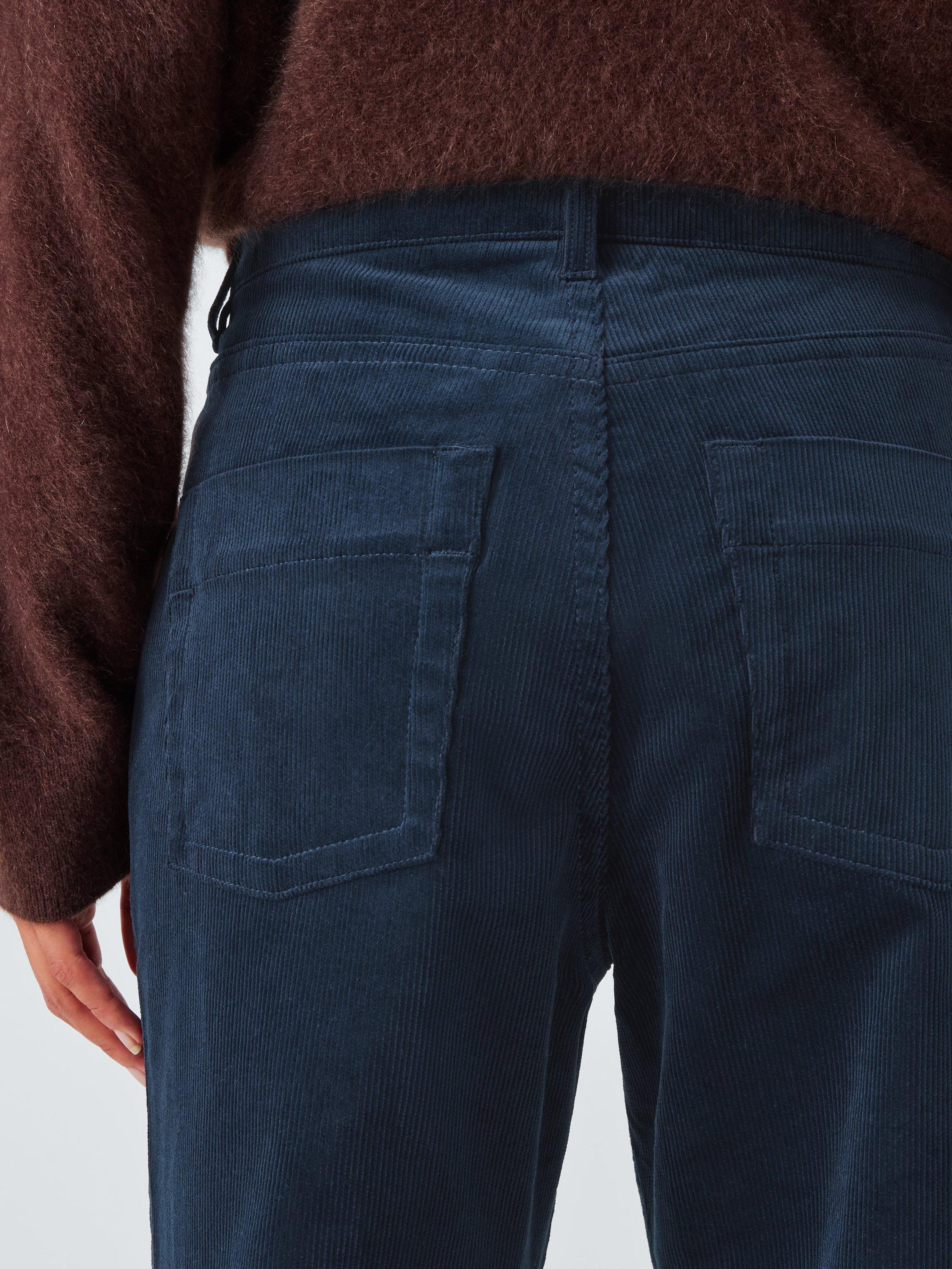 Product image 6 of 6, which shows John Lewis Flared Corduroy Trousers, Navy, 10