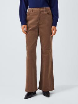 John Lewis Flared Corduroy Trousers, Taupe