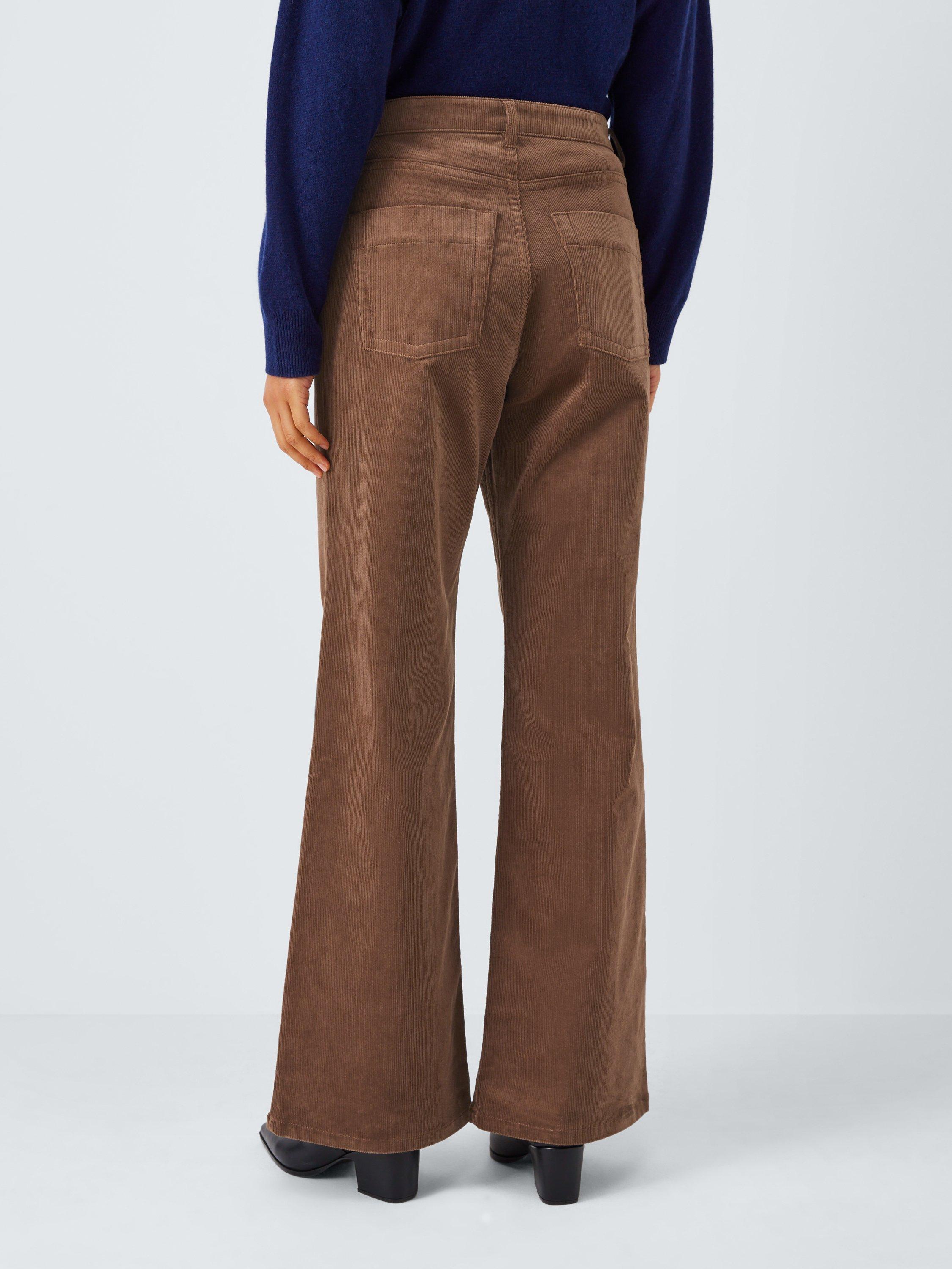 Product image 2 of 6, which shows John Lewis Flared Corduroy Trousers, Taupe, 8