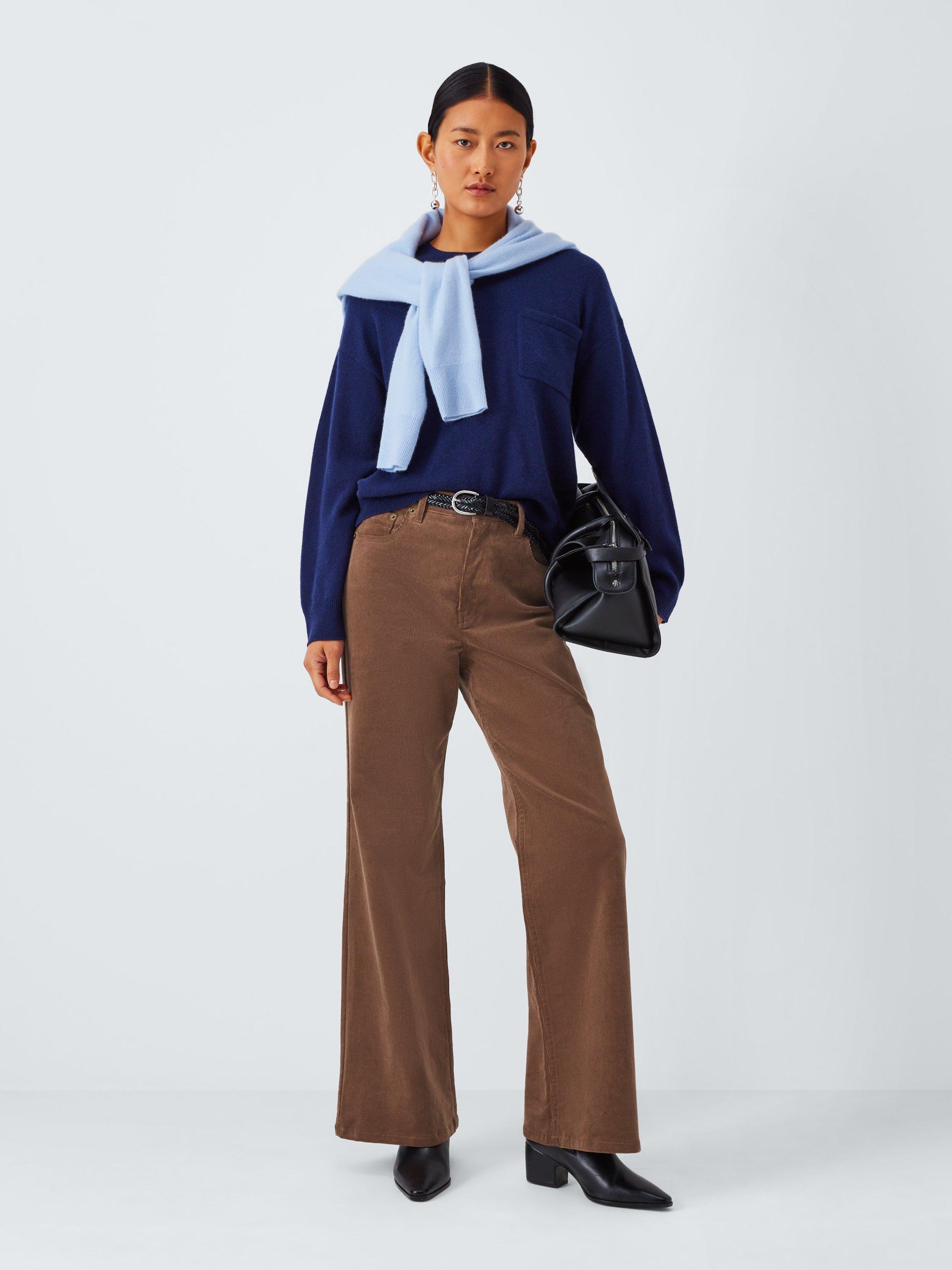 Product image 3 of 6, which shows John Lewis Flared Corduroy Trousers, Taupe, 8