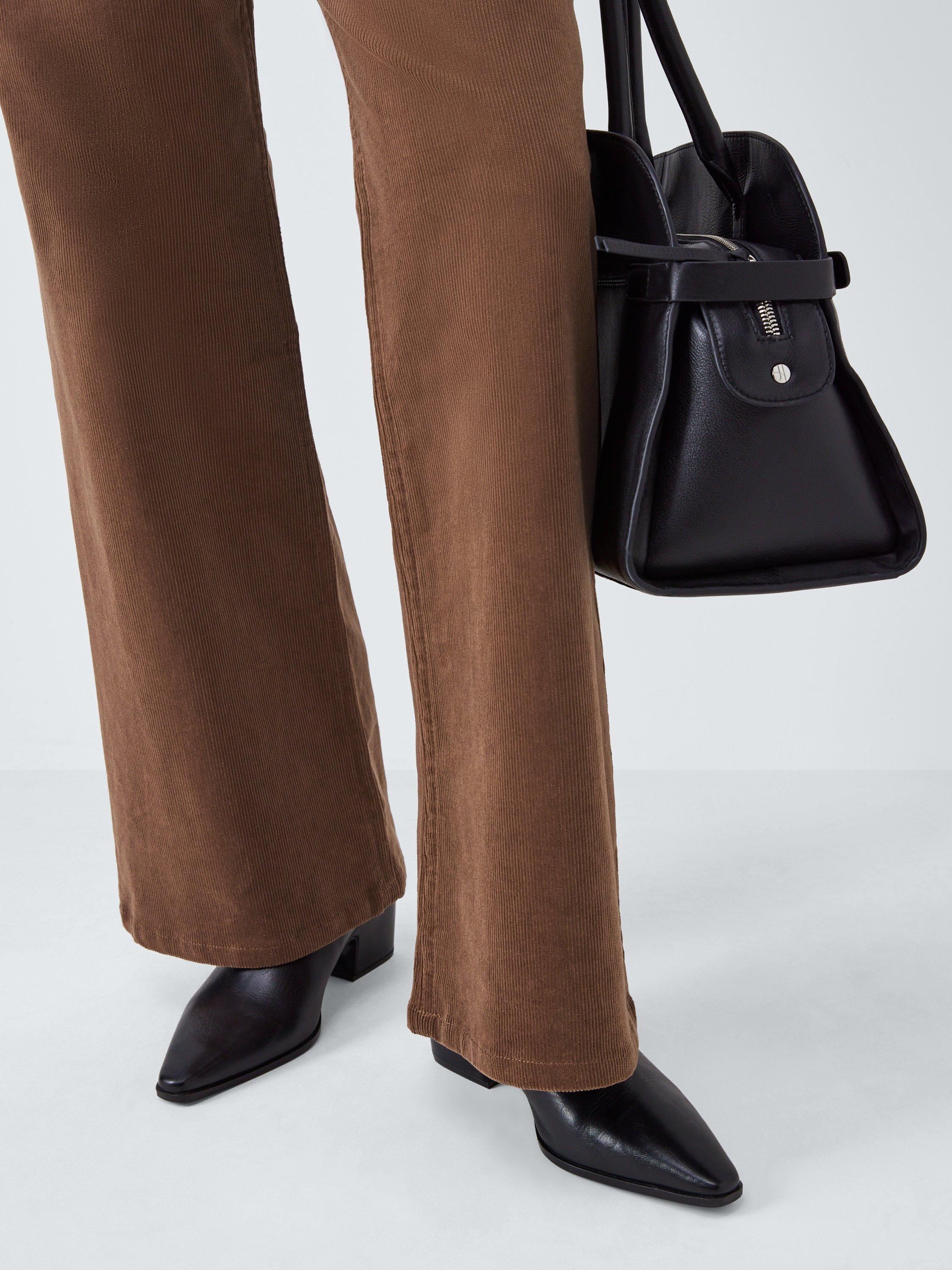 Product image 5 of 6, which shows John Lewis Flared Corduroy Trousers, Taupe, 8