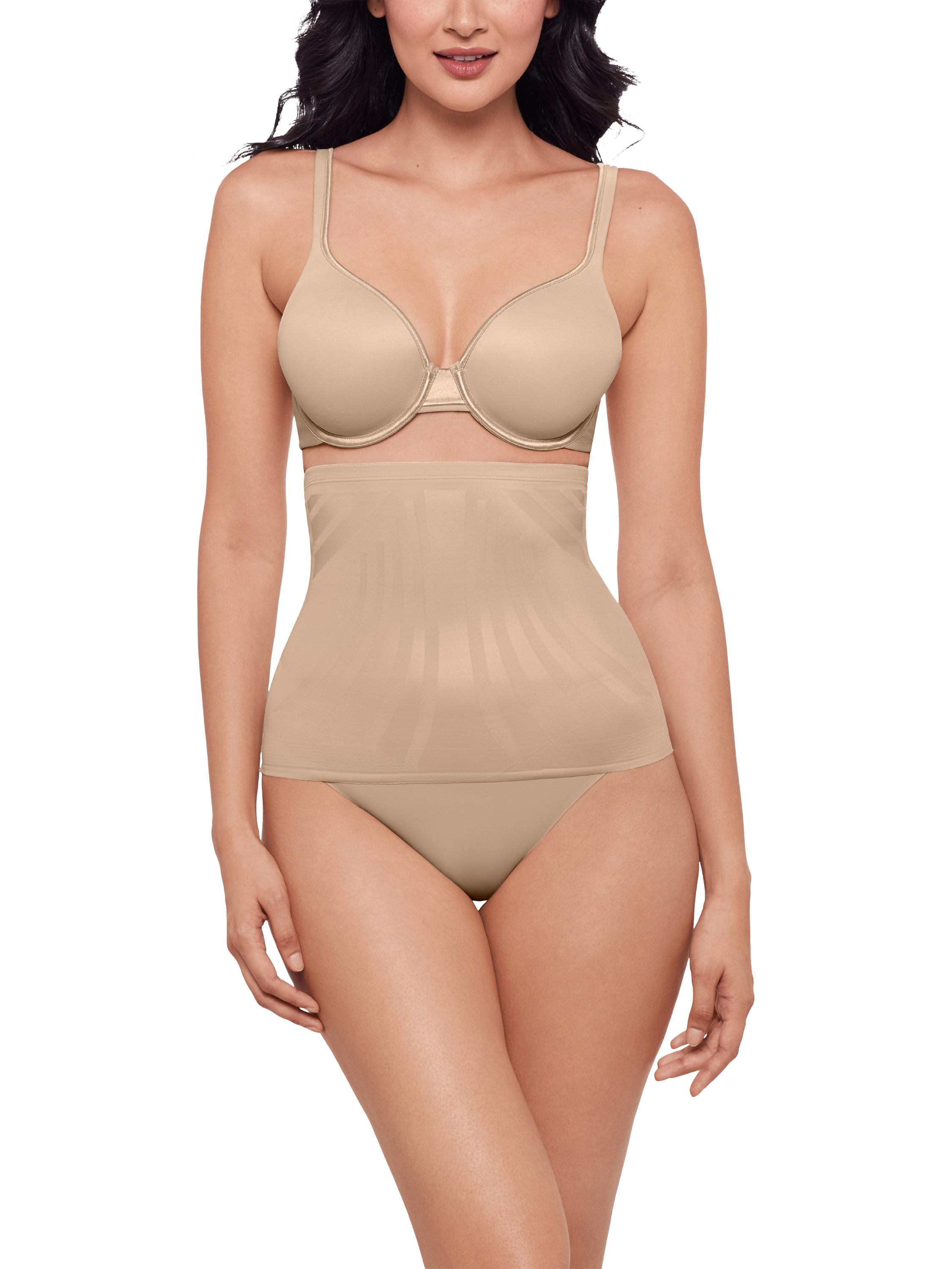 Product image 1 of 3, which shows Miraclesuit Modern Miracle Waist Cincher, Warm Beige, S