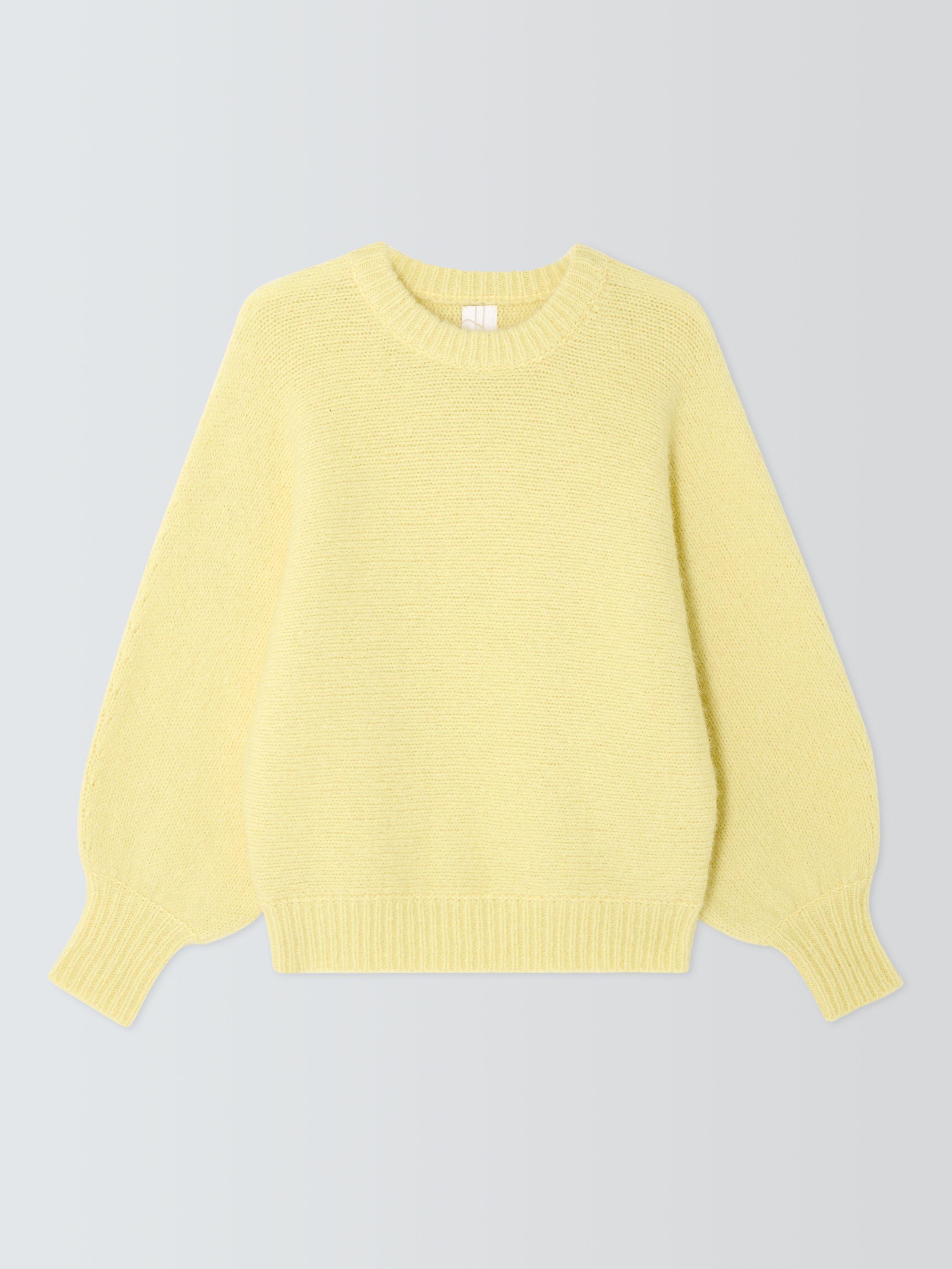 Product image 5 of 6, which shows John Lewis Alpaca Wool Blend Relaxed Jumper, Light Yellow, XS
