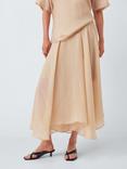 John Lewis Dip Hem Sheer Midi Skirt