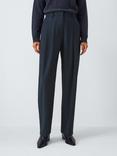 John Lewis Pleat Wide Leg Trousers, Navy