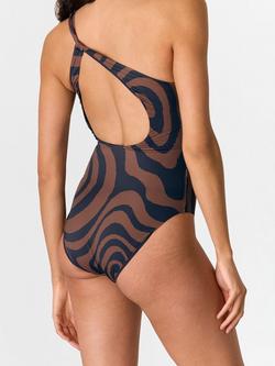 Whistles Swirl Print Swimsuit, Navy/Multi - view 2, Navy/Multi