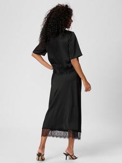 KAFFE Hilda Lace Trim Blouse, Black - view 2, Black