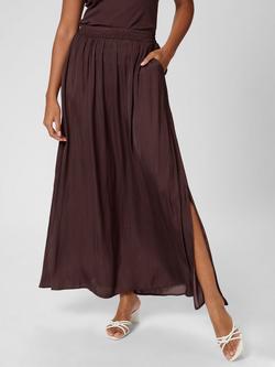 KAFFE Allie Elasticated Waist Maxi Skirt, Mid Red, Mid Red