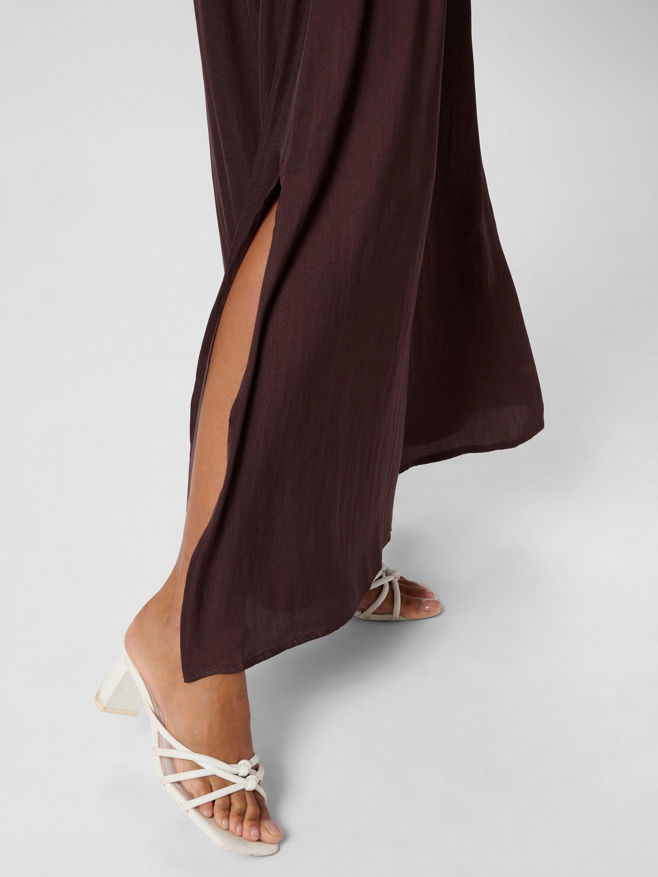 Product image 4 of 6, which shows KAFFE Allie Elasticated Waist Maxi Skirt, Mid Red, 10