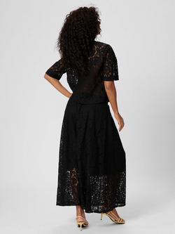 KAFFE Nomi Lace Maxi Skirt, Black - view 2, Black