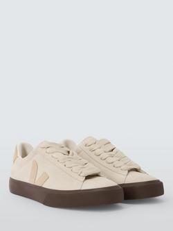 VEJA Campo Suede Trainers, Beige/Multi - view 2, Beige/Multi