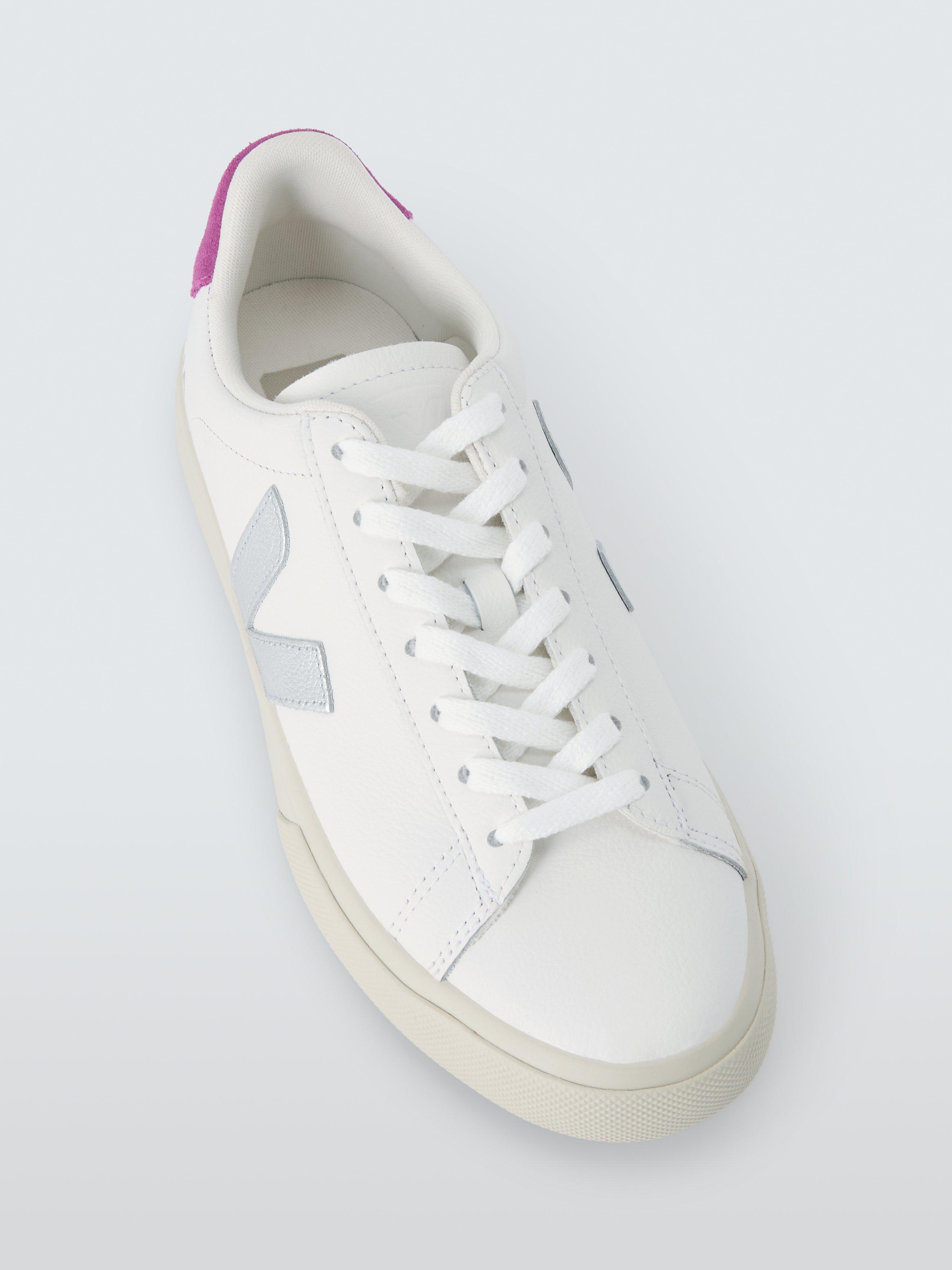 Product image 5 of 6, which shows VEJA Campo Leather Trainers, White/Silver/Vio, 4