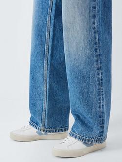 VEJA Campo Leather Trainers, White/Blue - view 2, White/Blue