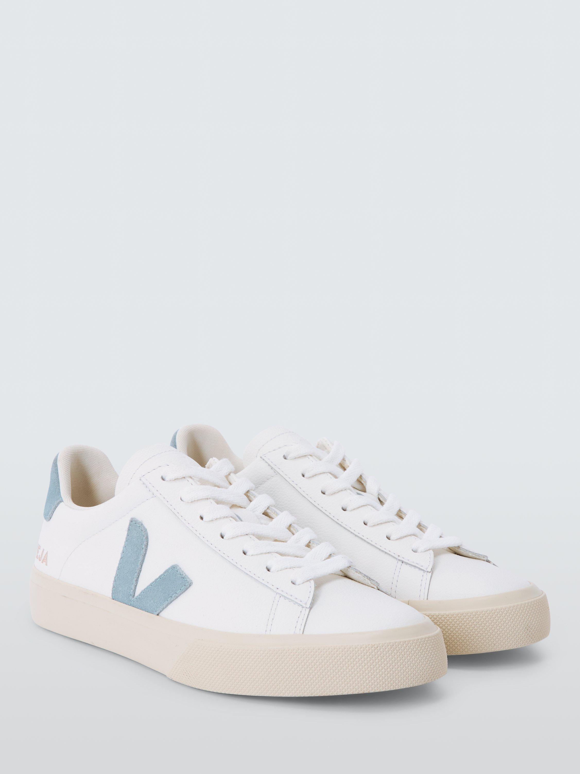 Product image 3 of 6, which shows VEJA Campo Leather Trainers, White/Blue, 4