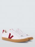 VEJA Esplar Leather Trainers, White/Red