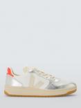 VEJA V-10 Leather Trainers, White/Silver