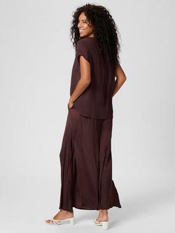 KAFFE Anja V-Neck Blouse, Mid Red - view 2, Mid Red