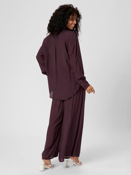 KAFFE Anja Shirt, Mid Red - view 2, Mid Red