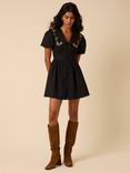 Nobody's Child Betty Short Puff Sleeve Cotton Mini Dress, Multi