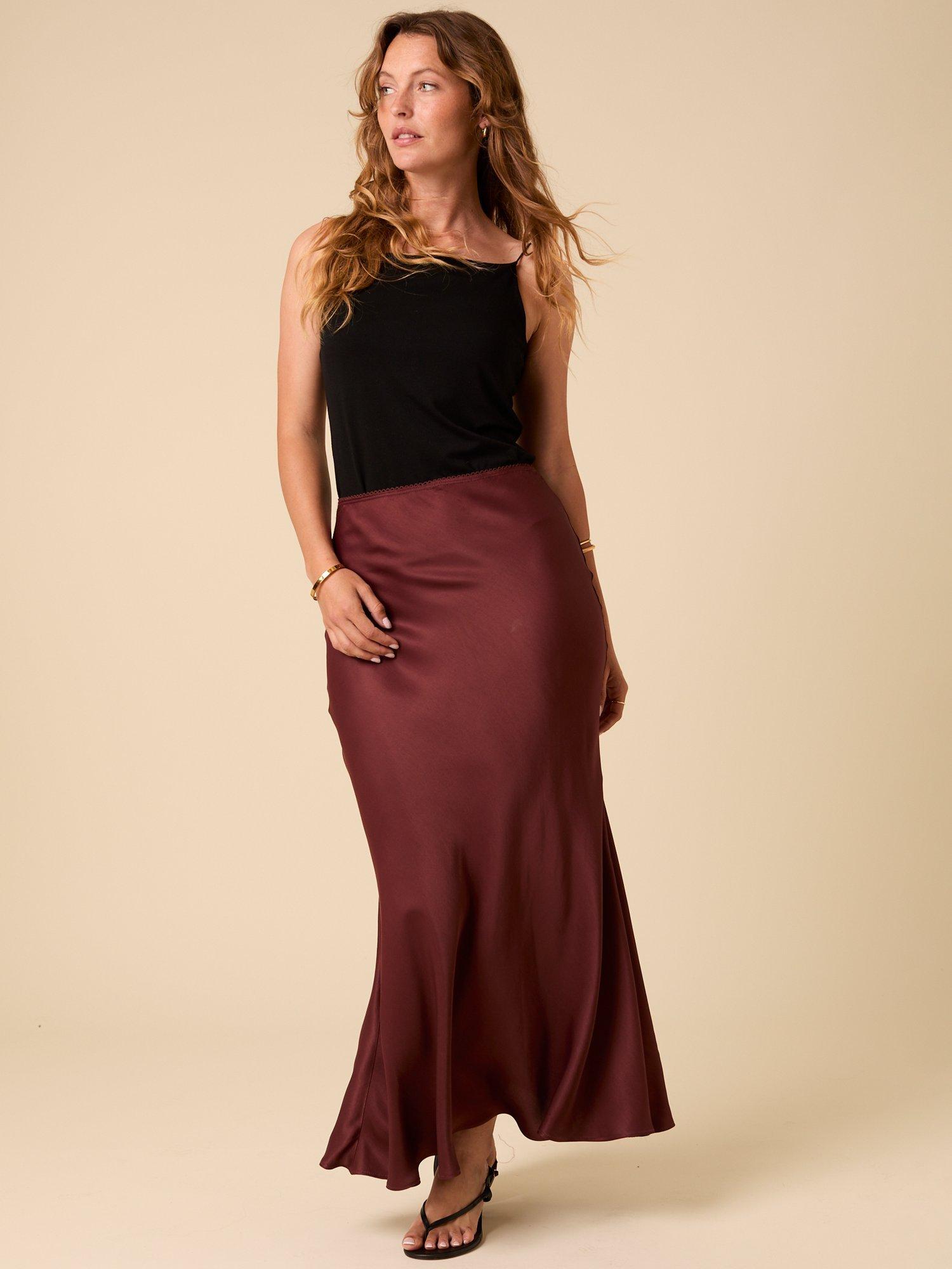Product image 1 of 6, which shows Nobody's Child Olivia Maxi Skirt, Brown, 6
