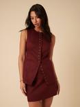 Nobody's Child Imogen Round Neck Waistcoat, Brown