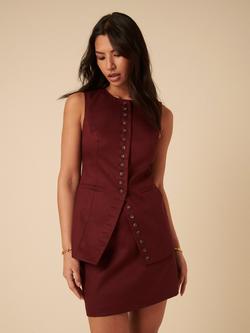 Nobody's Child Imogen Round Neck Waistcoat, Brown, Brown