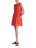 ASCENO Como Sleeveless Silk Mini Dress, Red