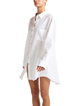 ASCENO Formentera Oversized Pure Linen Shirt, White