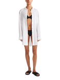 ASCENO Formentera Oversized Pure Linen Shirt, White