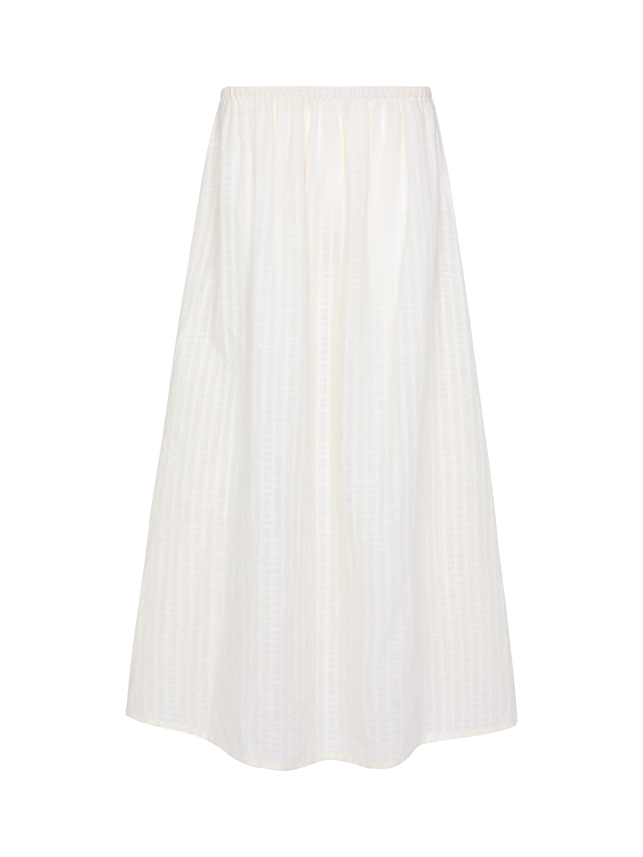 Product image 4 of 7, which shows ASCENO Rafaela Cotton Blend Maxi Skirt, White, XS