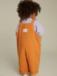Claude & Co Kids' Blythe Cotton Dungarees, Tangerine