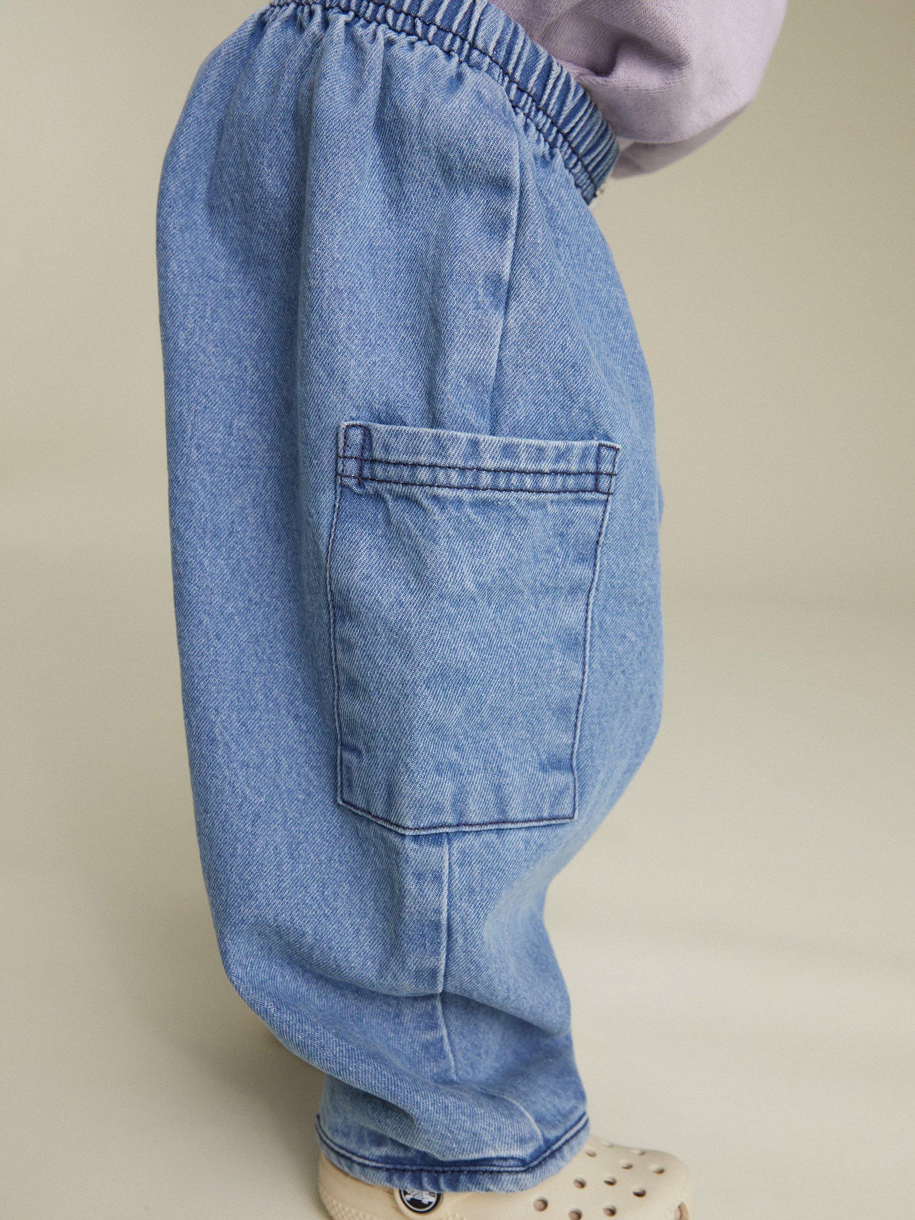 Product image 4 of 6, which shows Claude & Co Kids' Emerson Cotton Jeans, Blue Denim, 3-6 months