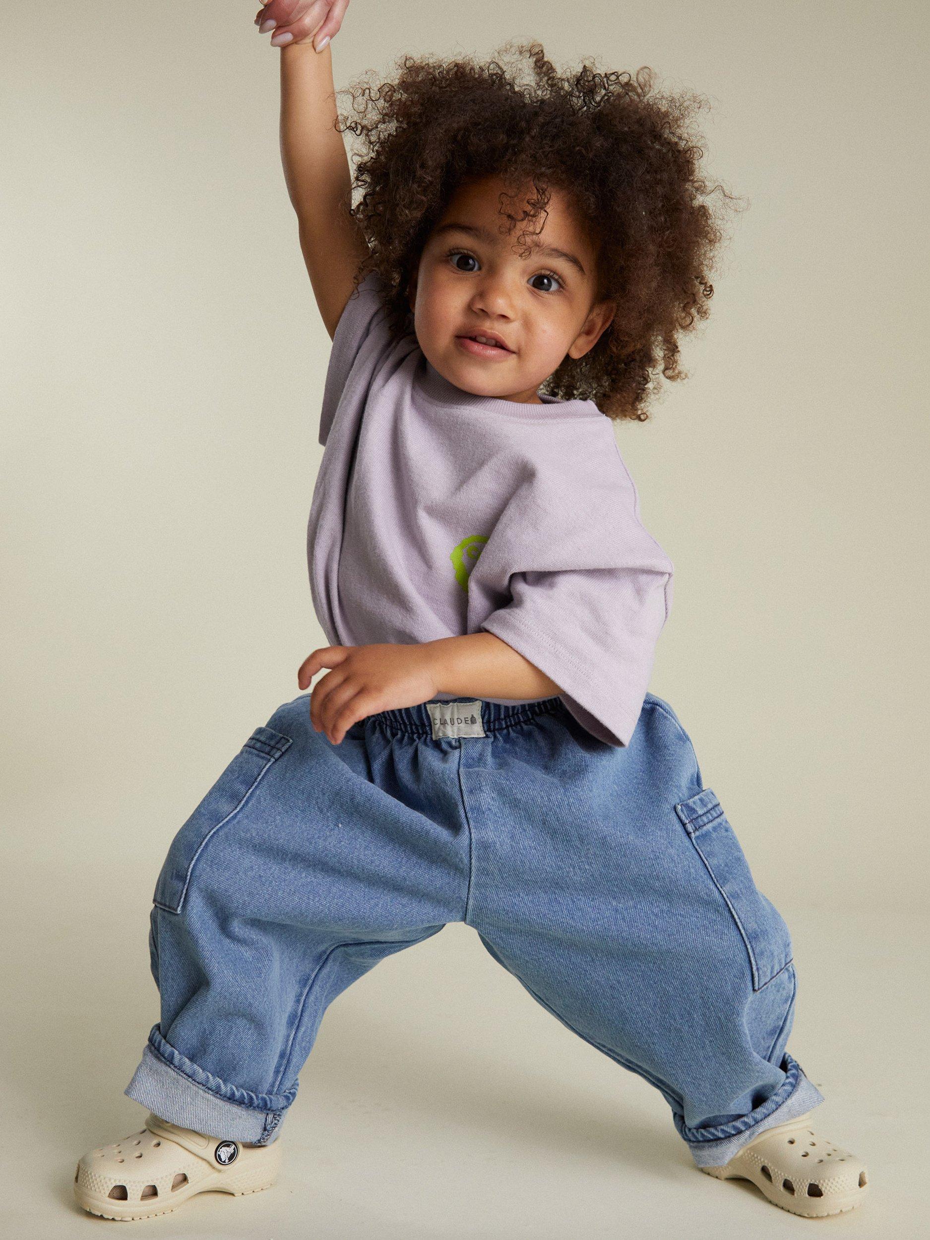 Product image 5 of 6, which shows Claude & Co Kids' Emerson Cotton Jeans, Blue Denim, 3-6 months