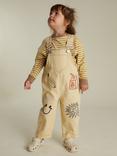 Claude & Co Kids' Piper Breakfast Cotton Dungarees, Lemon
