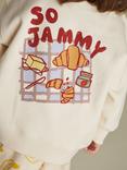 Claude & Co Kids' Jammy Picnic Relaxed Sweater, Soft Cream