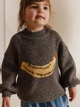 Claude & Co Kids' Lori Cotton Knit Banana Jumper, Grey